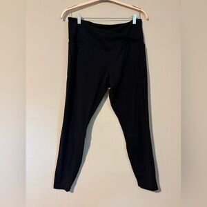 DANSKIN - Stretch Wrap Waist Black Leggings - XL